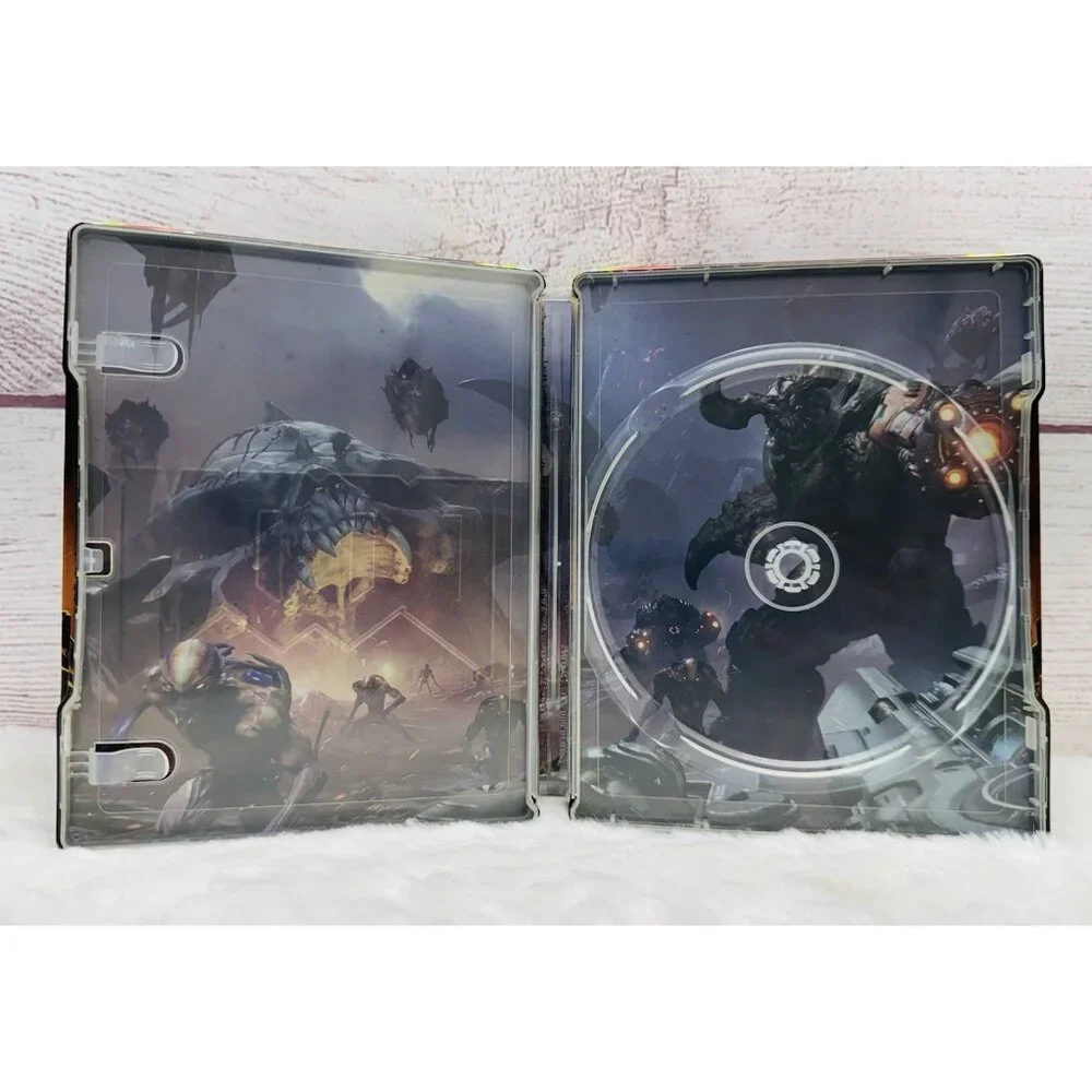 DOOM (PS4, PlayStation 4, 2016) SteelBook ONLY (NO DISC) + Manual - USED